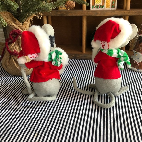 Two Vintage Annalee Mice W/Snowball - Picture 5 of 9